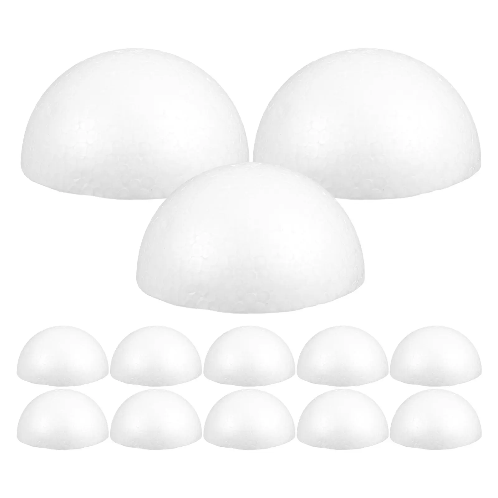15Pcs Foam Half Ball Semicircle White 9Cm DIY Children Craft Material Christmas Floral Arrangement Painting Props Supplies view 2