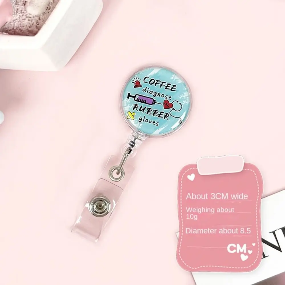 

Easy To Pull Buckle Nurse Retractable Badge Reel Simplicity ID Card Accessories Nurse ID Card Clips Fashion Cute