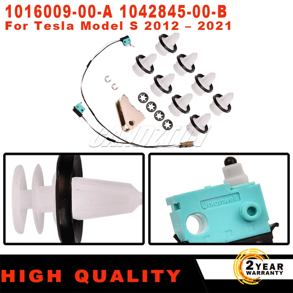 New For Tesla Model S 2012-2021 1 Set Door Handle Microswitch Harness with Panel Clips 1016009-00-A 1042845-00-B car accessories
