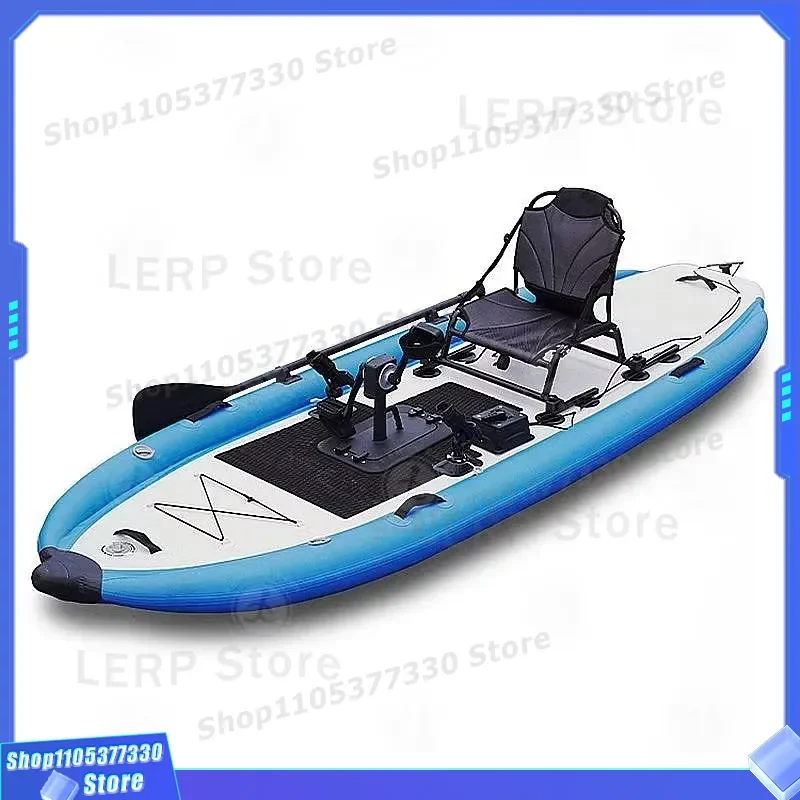 Outdoor Professional Single Person Kayak Using Pedals Inflatable Professional Fishing Kayak Drive Canoe With Seat