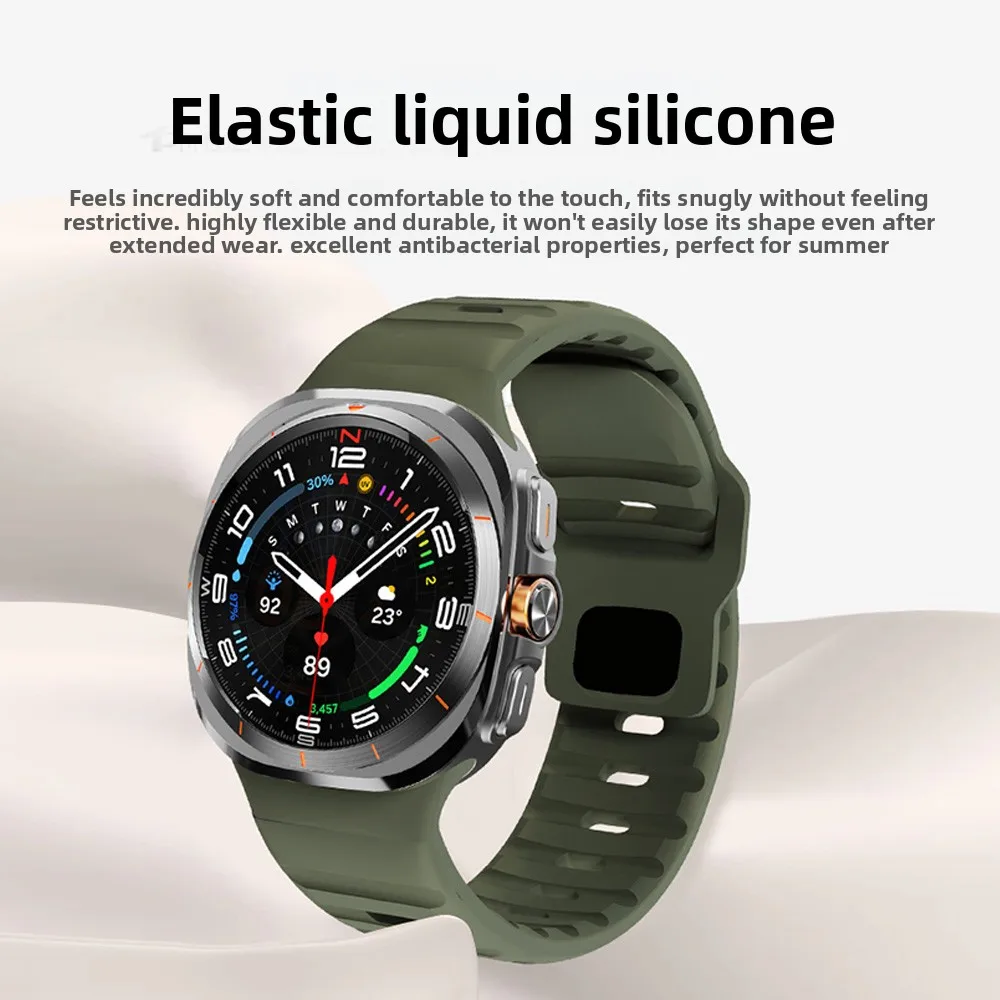 Suitable for Samsung Galaxy Watch Ultra Rubber Strap Premium Sport Replacement Trendy Wristband