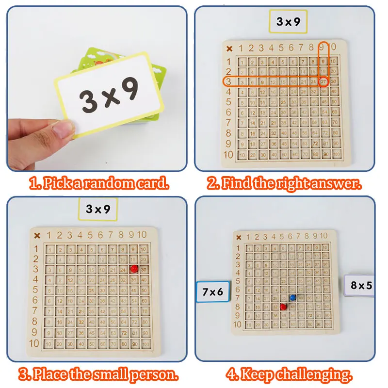 Montessori Math Learning Board Toys Multiply And Divide Arithmetic Games Parish Open Teaching Aids Educational Toys For Children