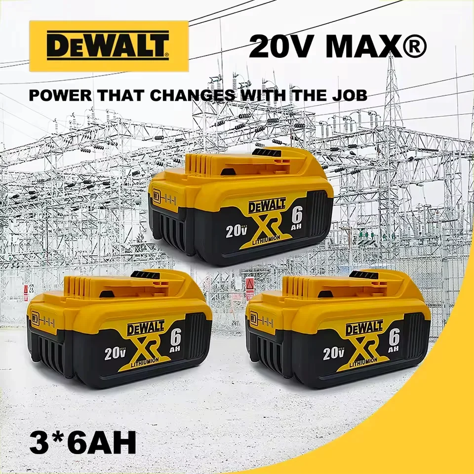 Originele dewalt flexvolt batterij 20V 5AH/6AH DEWALT,, DCB606 DCB182 DCB205,DCB118 snel opladen dewalt 20v batterij