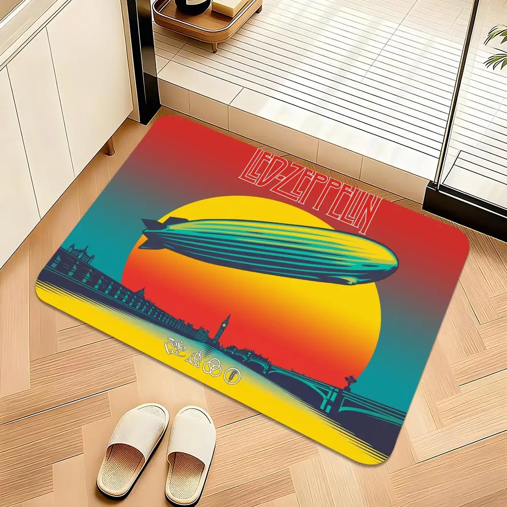Band L-Led Z-Zeppelin Floor Mat Welcome Mat Entrance Doormat Balcony Bathroom Floor Mats Non-slip Rug Bedroom Carpet