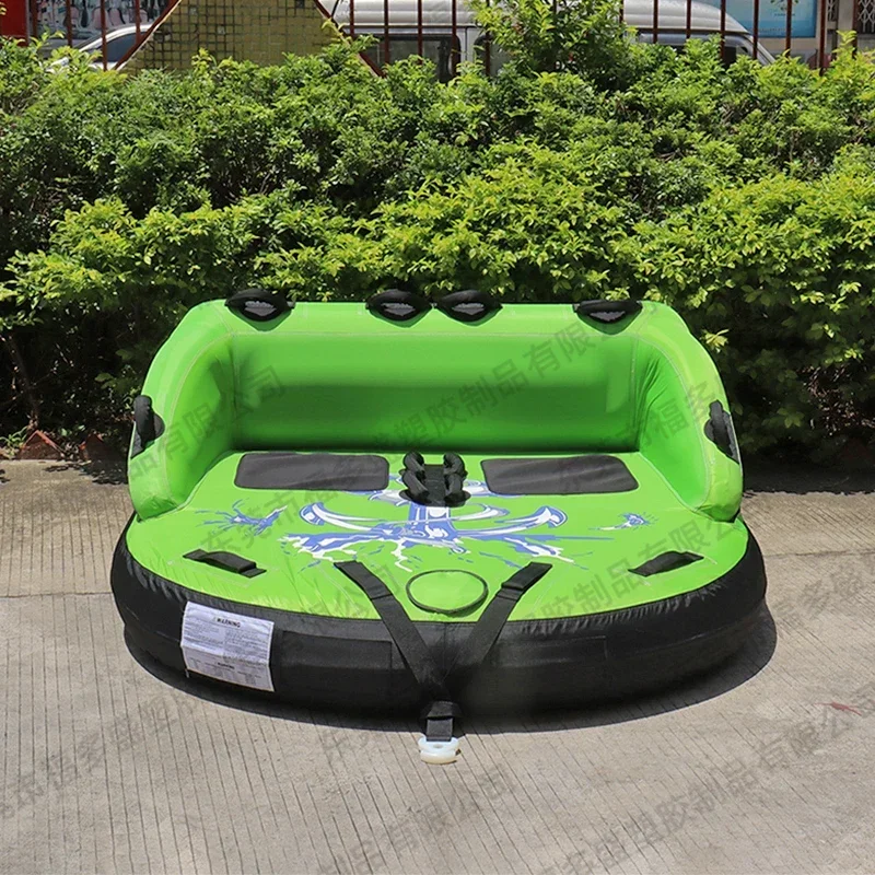 Tractor de agua inflable de PVC con tubo remolcable, respaldo de comercio exterior, sofá de arrastre para dos y tres personas, punto de fábrica