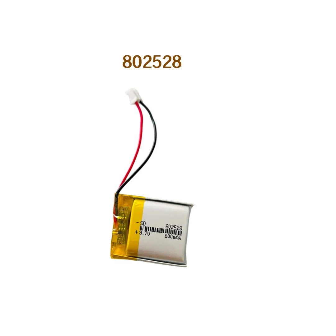 3.7V 600mAh Lithium Polymer Battery 802528 / 802530 Built-in Rechargeable Li-Po Cell for Bluetooth Speaker, GPS Tracker