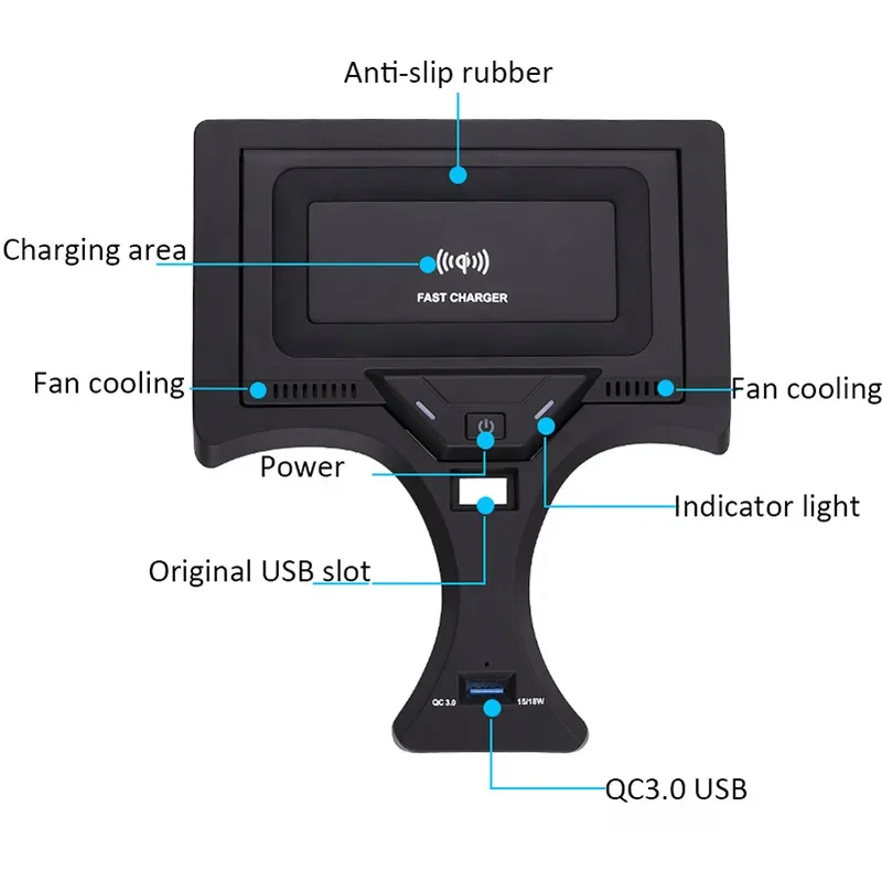 For BMW 3 4 Series G20 G28 G22 2020-21 Car Wireless Phone Charging Plate with NFC Card Key Car Fast Wireless Charger Accessories