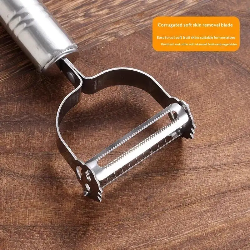 Hot Sale Stainless Steel Dual Side Vegetable Peeler With Peeling And Julienning Functions For Kitchen Fruit Vegetable Prep