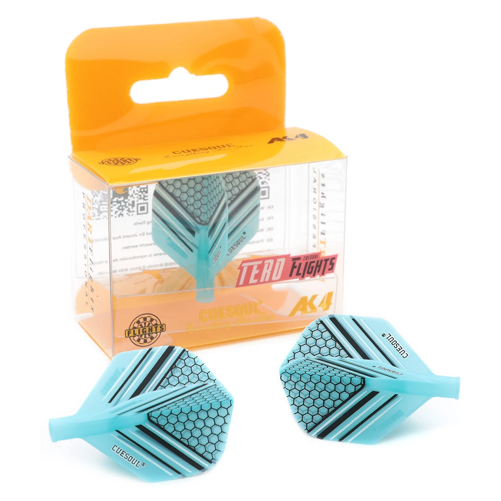 CUESOUL New Launch AK4 Dart Flights ذات الشكل القياسي - نمط أبيض وأسود #4