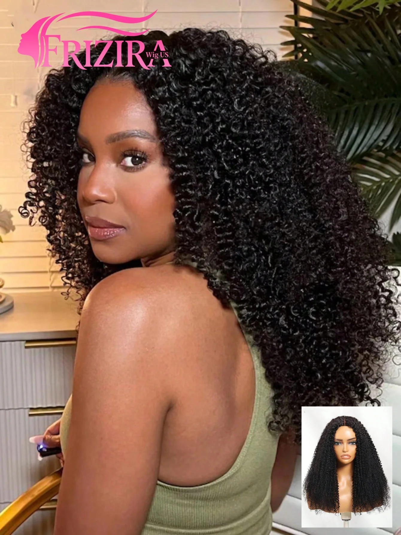 

Парик Jerry Curly Half Wig 3-в-1 с регулируемой застежкой, естественной линией роста волос, бесшовный, готовый к ношению, без клея, из натуральных человеческих волос