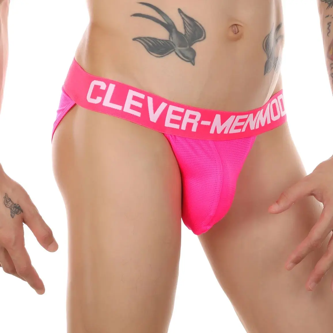 CLEVER-MENMODE Men Breathable Shorts Underpants Fluorescent Quick-drying Pouch Panties Sports Comfortable Underwear