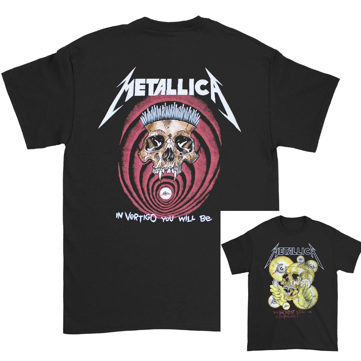And Justice for All Metallica Band T-Shirt Baumwolle Grafik-T-Shirt Herren Damen Sommer Streetwear – Detail 2