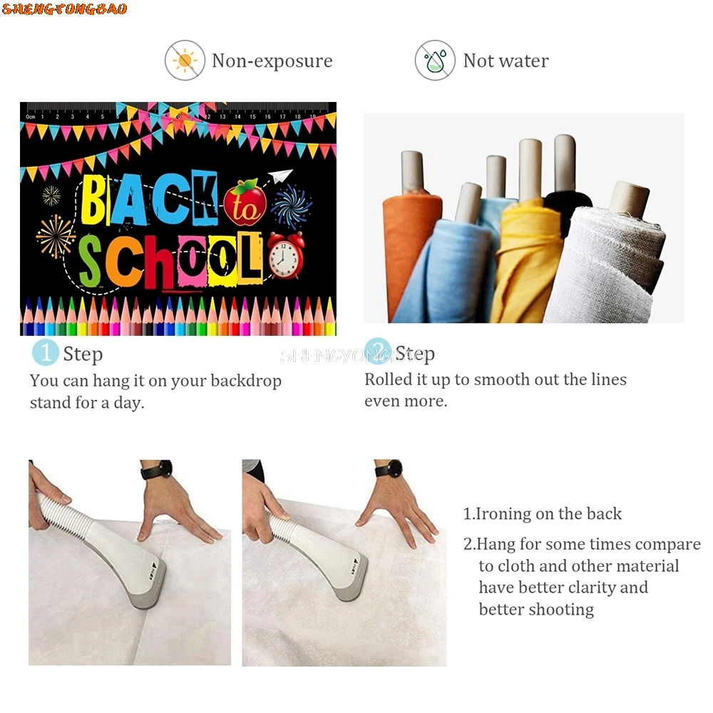 Welcome Back To School Theme Photography Backdrops Classroom Blackboard Globe Pencil Book Students Photo Studio Background CB-01