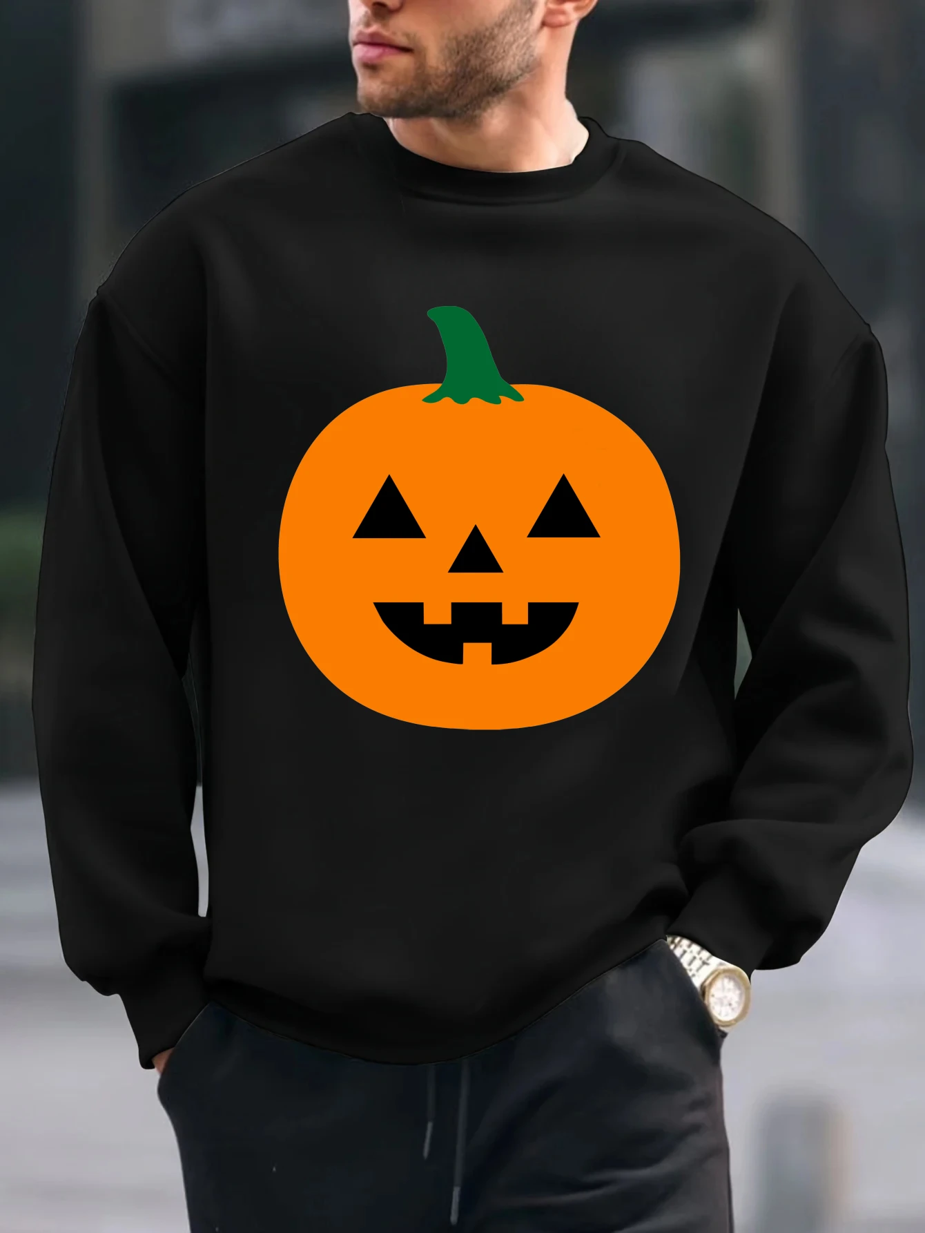 

2025 топы с принтом тыквы на Хэллоуин, повседневная мужская толстовка с длинными рукавами, весенне-осенняя толстовка с капюшоном, модный дизайн, аниме-набор