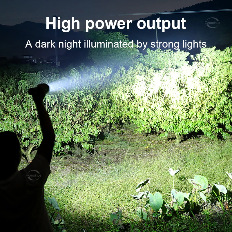 LED flashlight T6 super bright 5 lighting modes Led Torch tactical light use 18650 recharge battery for Riding Camping fishing