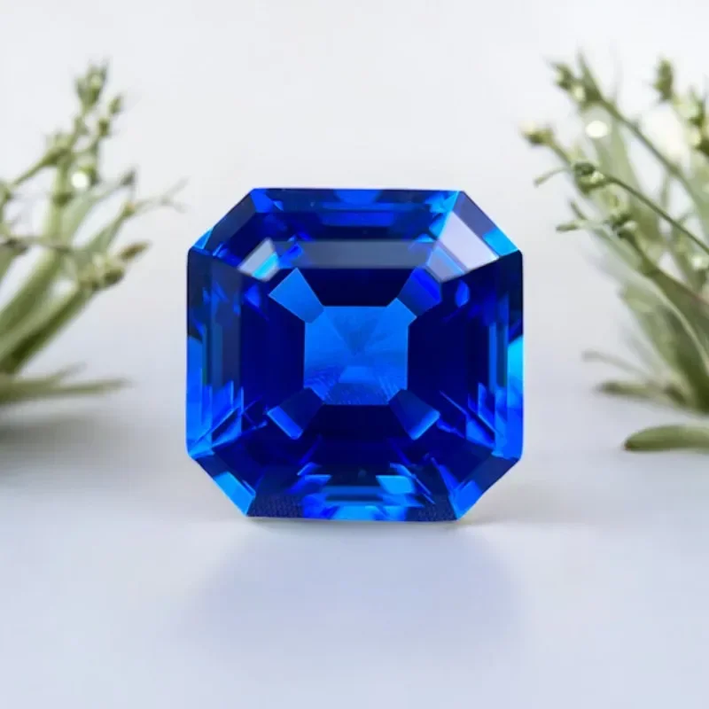 

Hot Sales Lab Grown Cobalt Spinel Asscher Cut Gemstone For DIY Ring Necklace Earrings Main Materials Selectable AGL Certificate