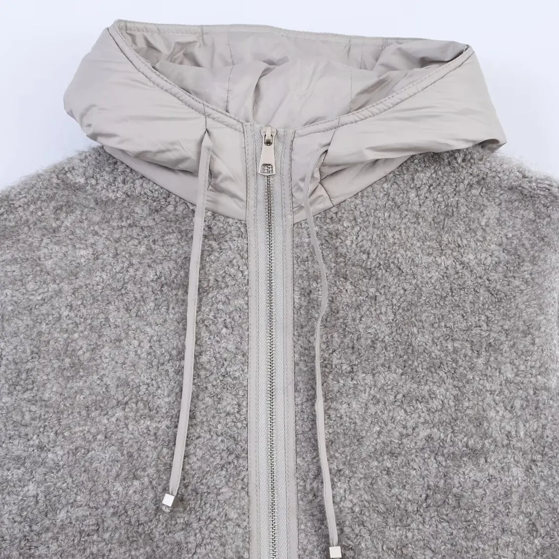 新しい秋冬の女性のストリート Sle ZR ウィンドタオルニードルクリップ綿フード付きジッパーオープンカーディガンベスト暖かいカジュアルトップ