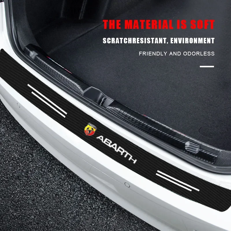 ألياف الكربون مانع صدمات خلفي للسيارة الجذع الحرس المحمية ملصق ل عباس أبارث بونتو 124/125/500 ستيلو دوكاتو اكسسوارات السيارات