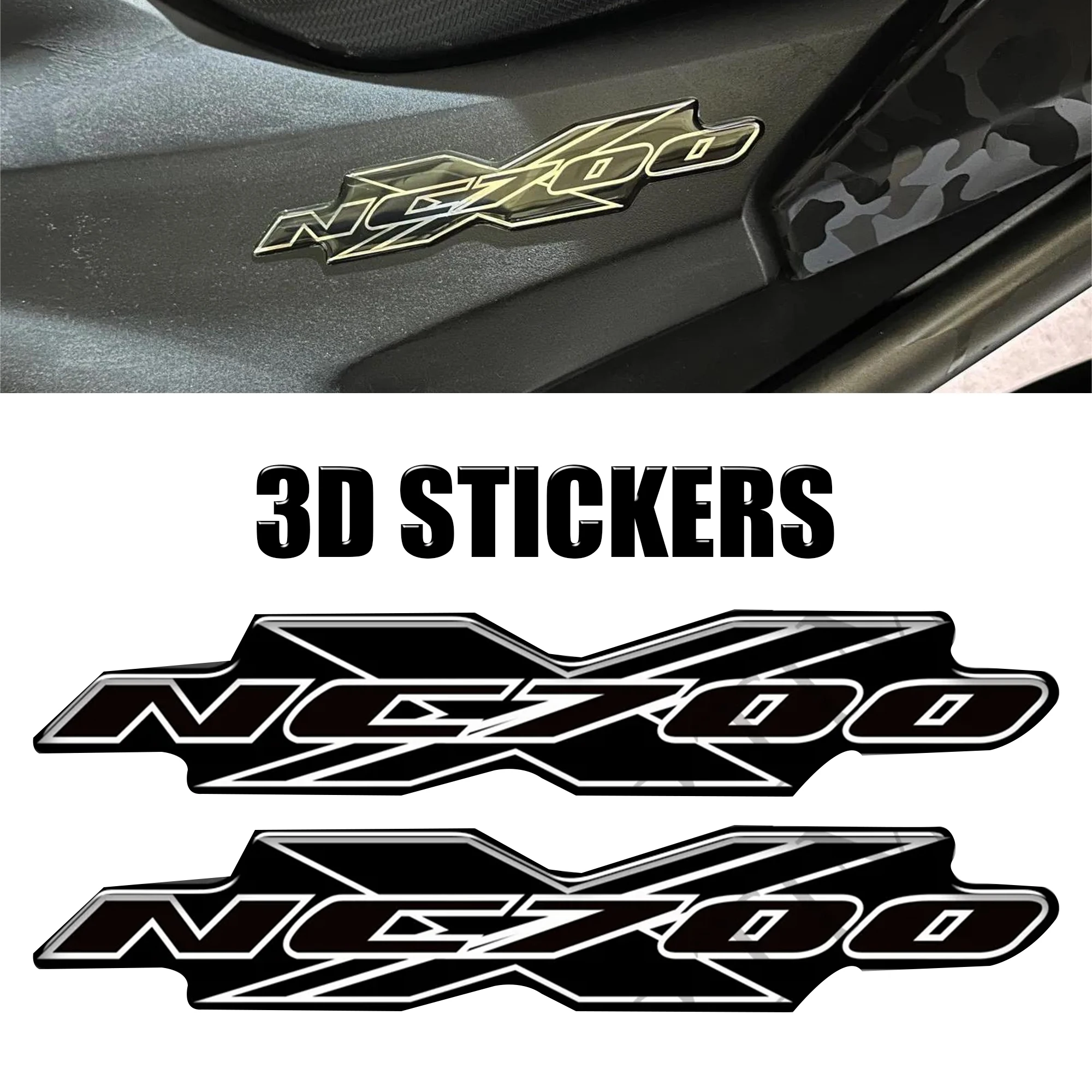 

For Honda NC700 NC700X Tank Pad Fuel Oil Kit Knee Protector Fairing Emblem Badge Logo Helmet 3D Stickers Decals Adhesive