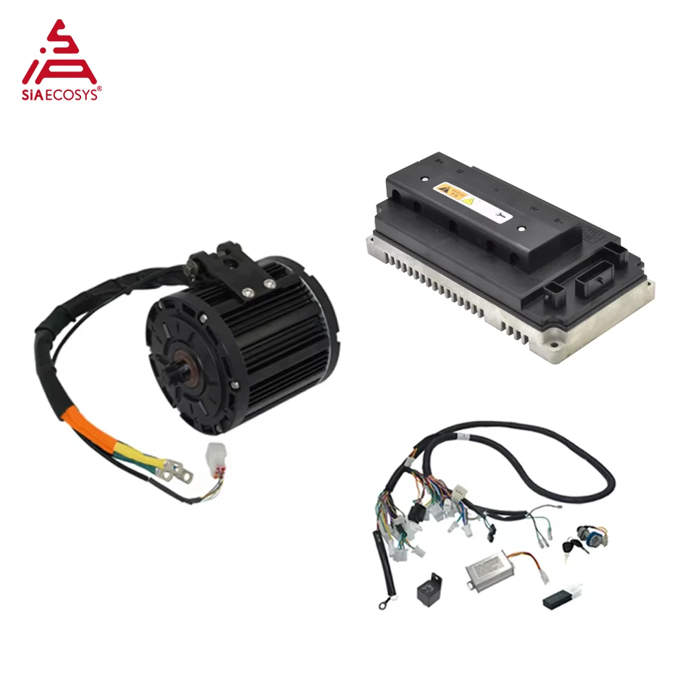 QSMOTOR QS138 V1 3000W Rated 5000W Continuous Mid Drive Powertrain Kit 72V 100KPH Belt/Sprocket with Votol EM150SP Controller