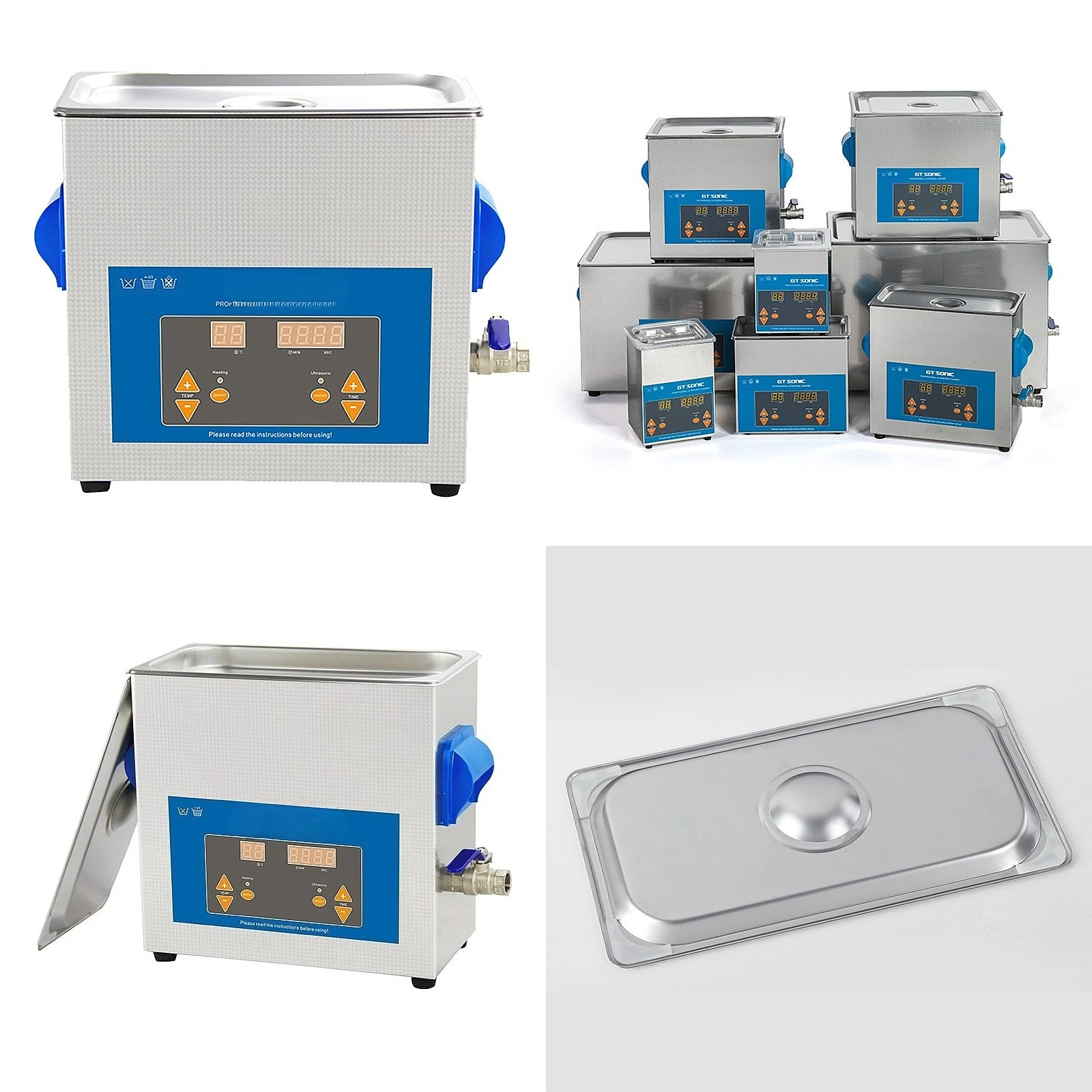 6L Electric Stainless Steel Ultrasonic Cleaner with Digital Timer & Heater for Dentals Tools Home Use