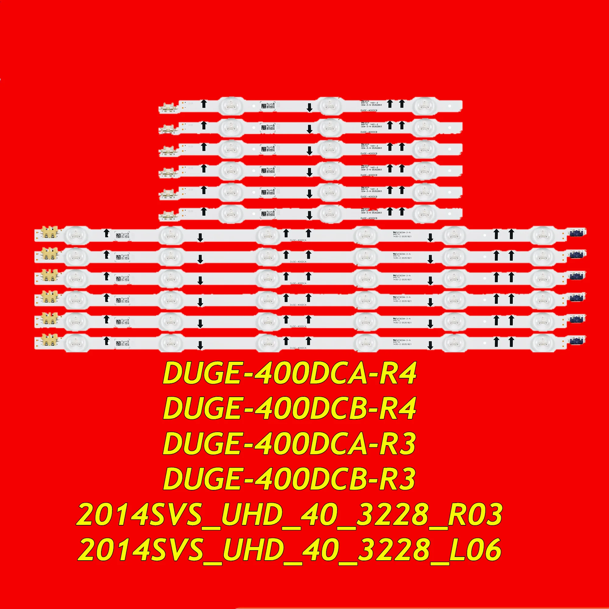 

Светодиодная лента для UA40HU5900J UE40H6500 UE40H5500AY UE40H6200 UE40H5100AK UA40HU6000J UE40H7000AT DUGE-400DCA-R4 DUGE-400DCB-R4 R3