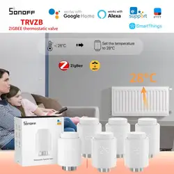 Sonoff TRVZB Zigbee Thermostatic Radiator Valve TRV Smart TRVs Radiator head support Alexa ihost Home Assistant ZHA Zigbee2mqtt