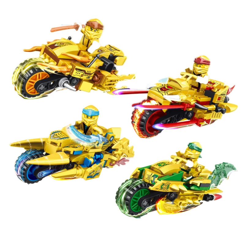 Technical Expert Famous Motorcycle Ninja Building Blocks Mini Model Action Figures Simulation Locomotive Transformation Toy Gift