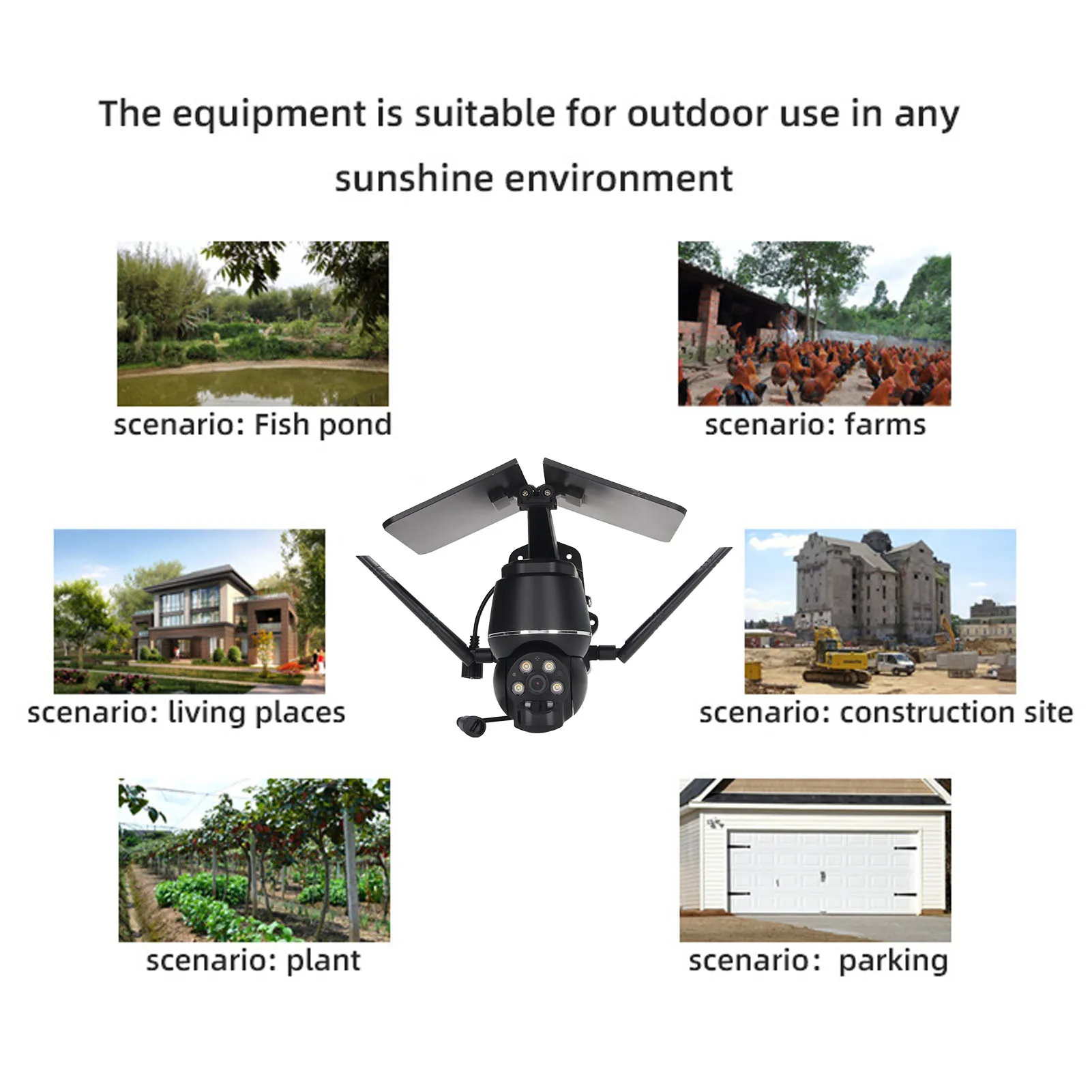 كاميرا الطاقة الشمسية 1080P 3MP 360 °   كاميرا أمان لاسلكية ذكية لكاميرا الطاقة الشمسية اللاسلكية IP65 المقاومة للماء