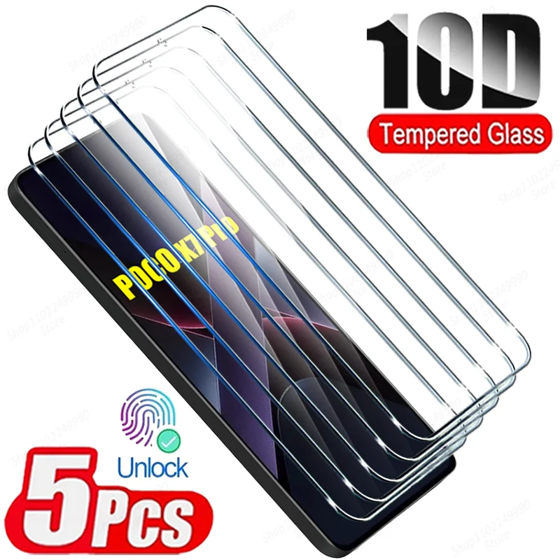 

5PCS Tempered Glass For Poco X7 Pro X6 X5 X4 GT X3 NFC Screen Protector For Poco F7 Ultra F6 F5 F4 F3 M5 M6 M7 Pro C65 C75 Glass