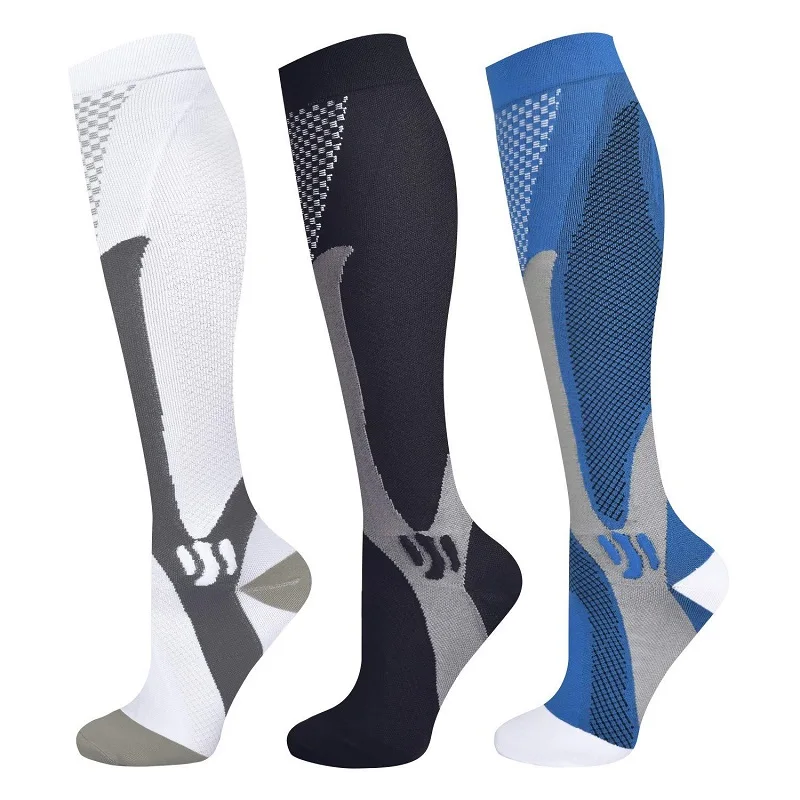 2 Pairs Running Compression Socks Men Women Nylon Cycling Football Outdoor Anti Fatigue Pain Relief Sport Socks