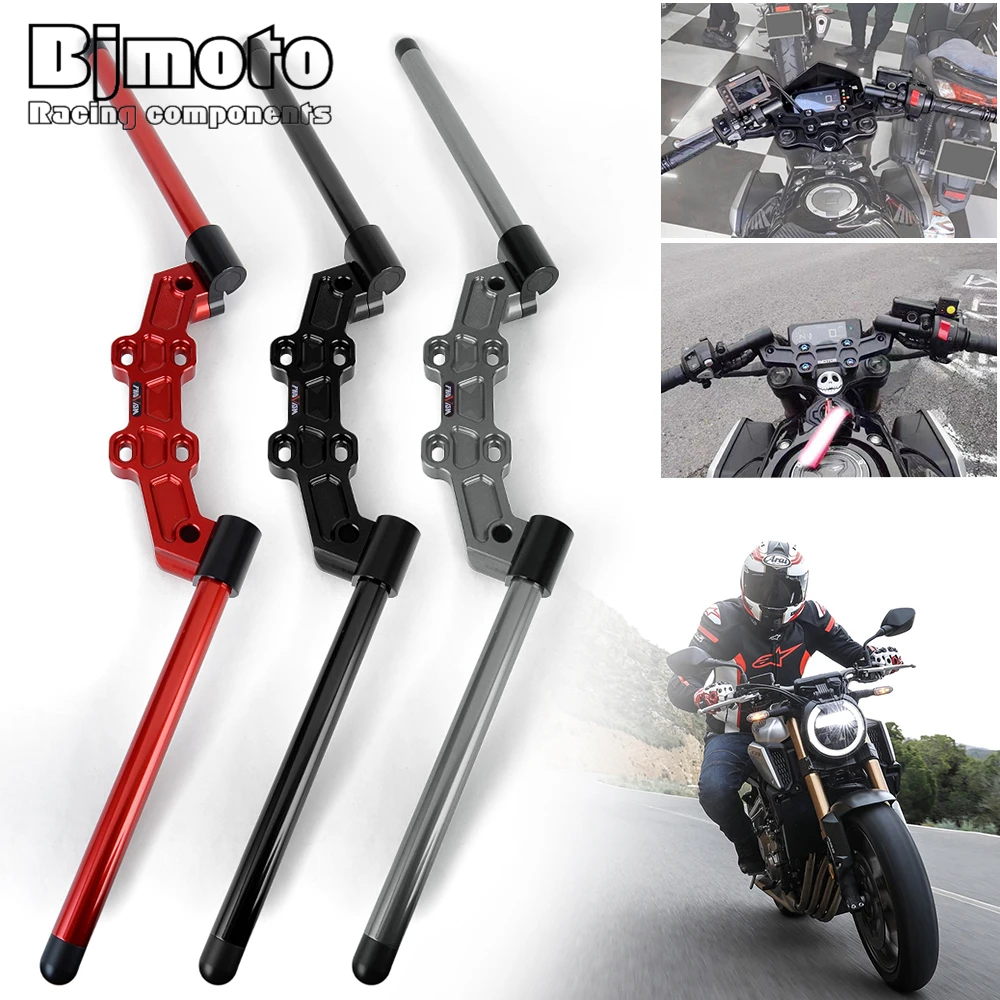 

For Honda CB650R CB 650R 650 R 2019 2020 2021 Clip on Adjustable Handlebars Motorcycle Handle Bar With Adapter