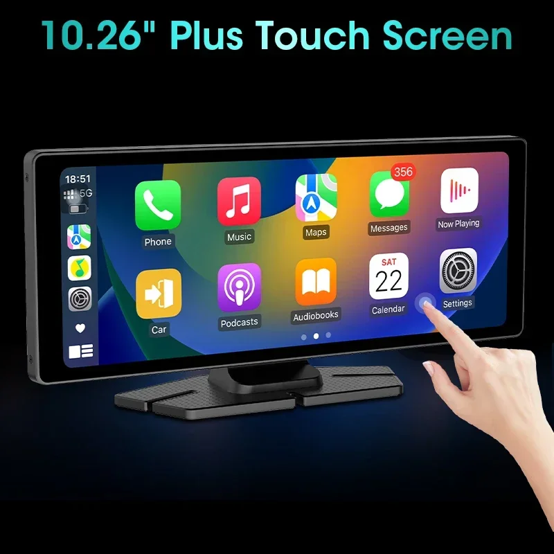 Экран Carplay для автомобиля 10,26 дюйма HD портативный автомобильный стерео сенсорный экран беспроводной Android авто поддержка резервная камера GPS-навигация BT