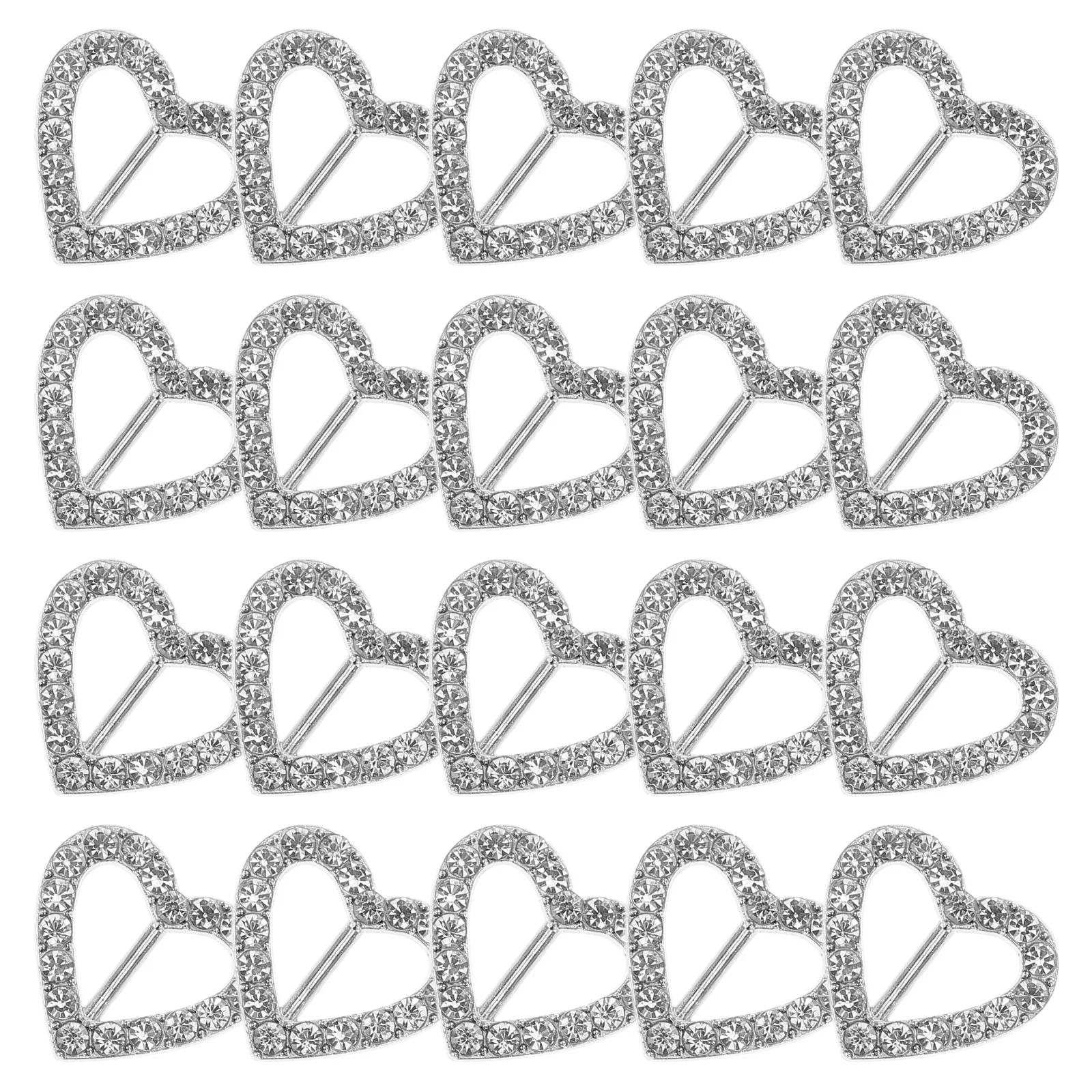

20 Pcs Ribbon Buckles Chair Sash Buckles Chair Sash Slider Belt Buckle Sofa Cover Wedding Party Home Accessories