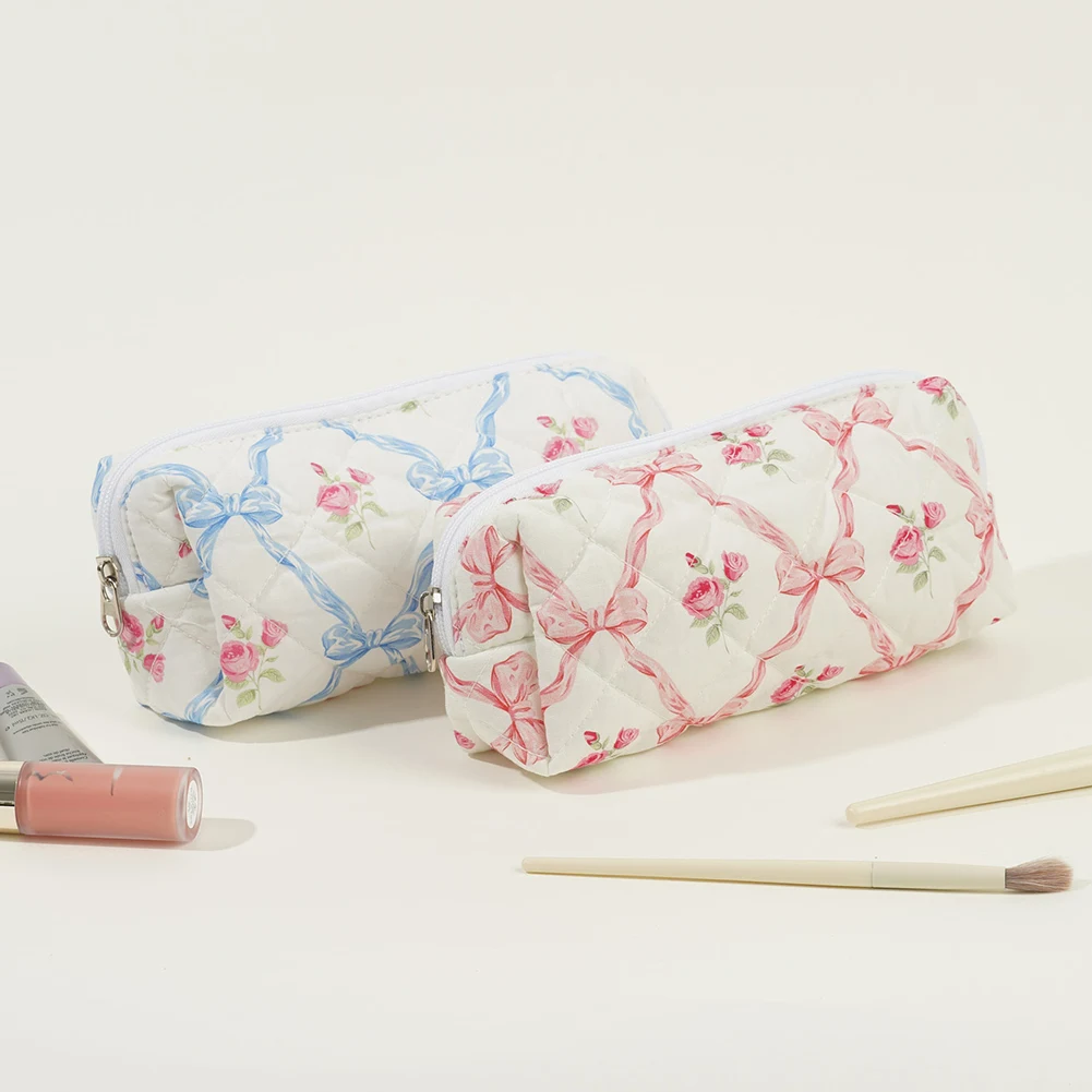 مجموعة حقائب مكياج مكونة من 3 قطع، حقيبة حامل مستحضرات التجميل ذات سعة كبيرة، حقيبة أدوات الزينة المبطنة من القطن الجمالي لقضاء عطلة السفر