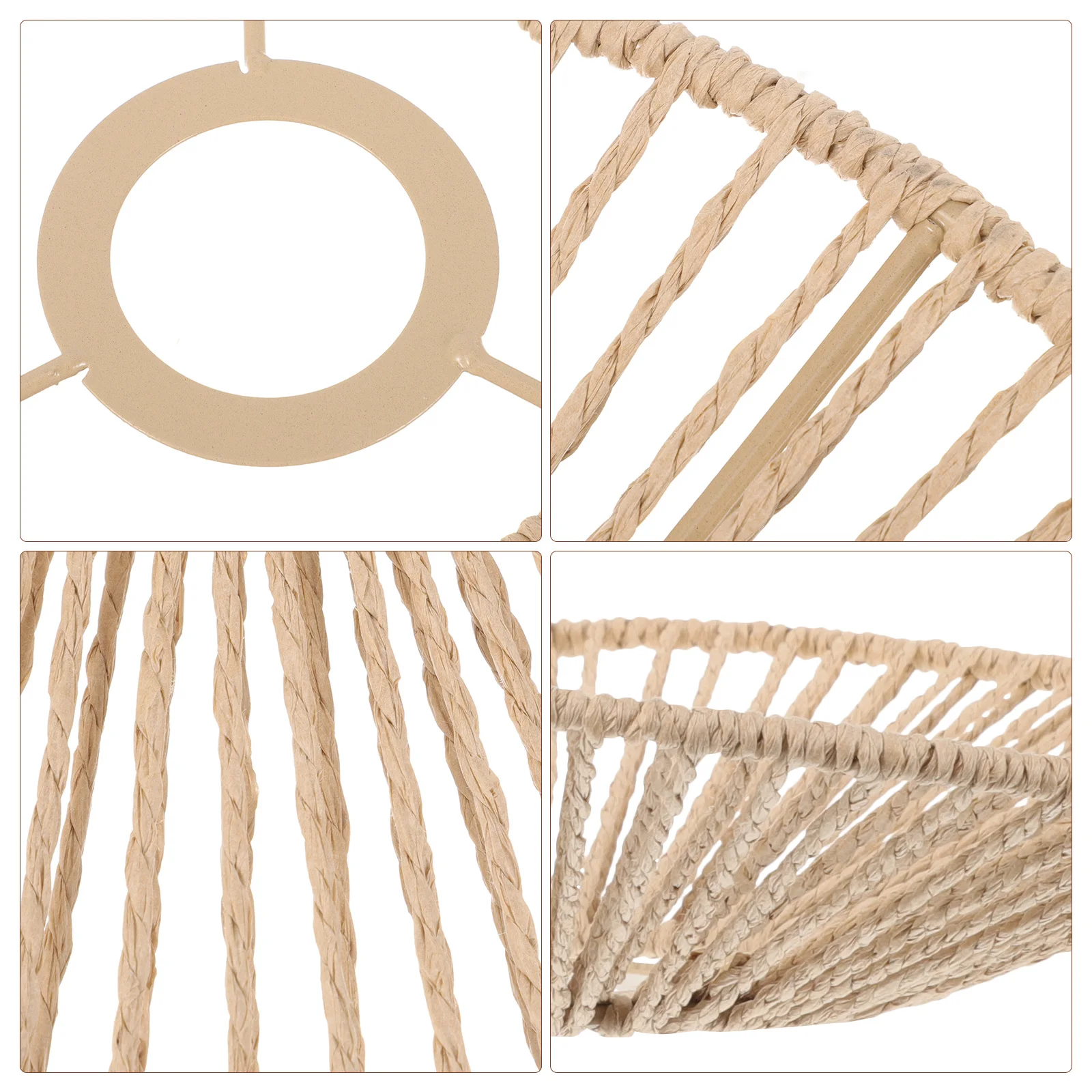 عاكس الضوء خمر صغير E27 المقبس مصباح السقف مقلد الروطان النسيج غطاء المصباح غطاء ضوء الزخرفية عاكس الضوء الصغيرة