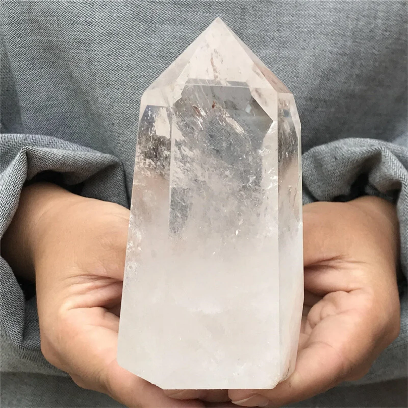 Naturally Formed! White Quartz Tower Column, White Crystal Obelisk, Mineral, Reiki, Healing