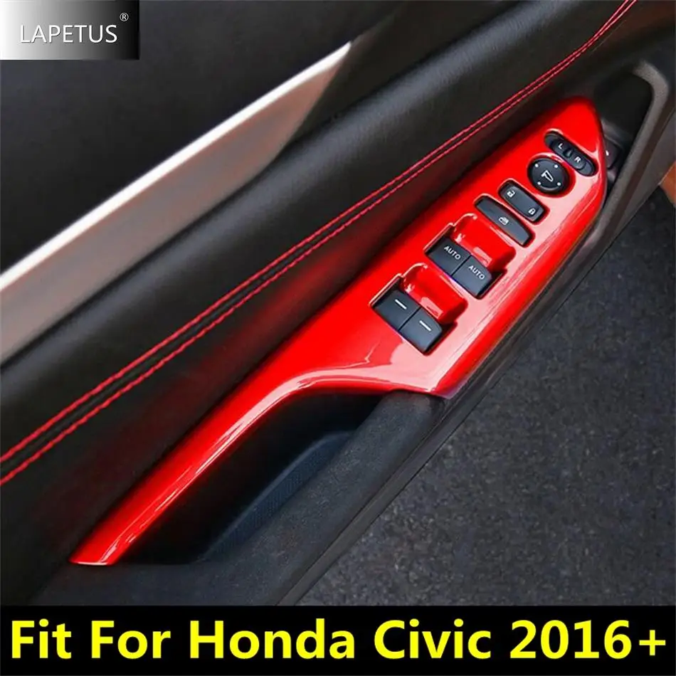 

Inner Door Armrest Window Lift Button Control Panel Protect Decoration Cover Trim For Honda Civic 2016 - 2020 Car Accessories