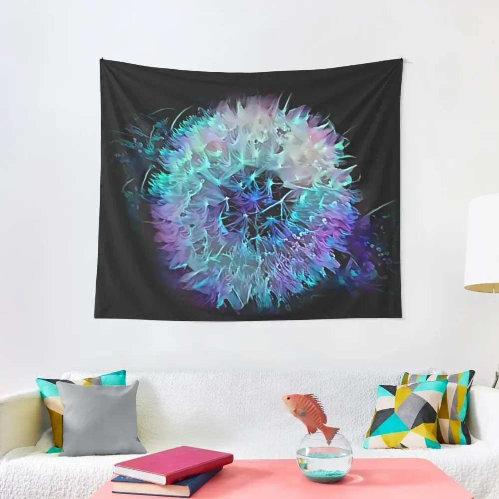 

Blacklight Abstract: Dandelion Tapestry Aesthetic Room Decor Wall Mural Decoration Aesthetic Decoration For Bedroom Tapestry