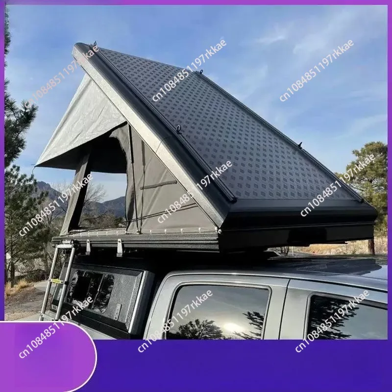 New Solar Panel Car Top Rooftop Tent Hard Cover Aluminum Clamshell