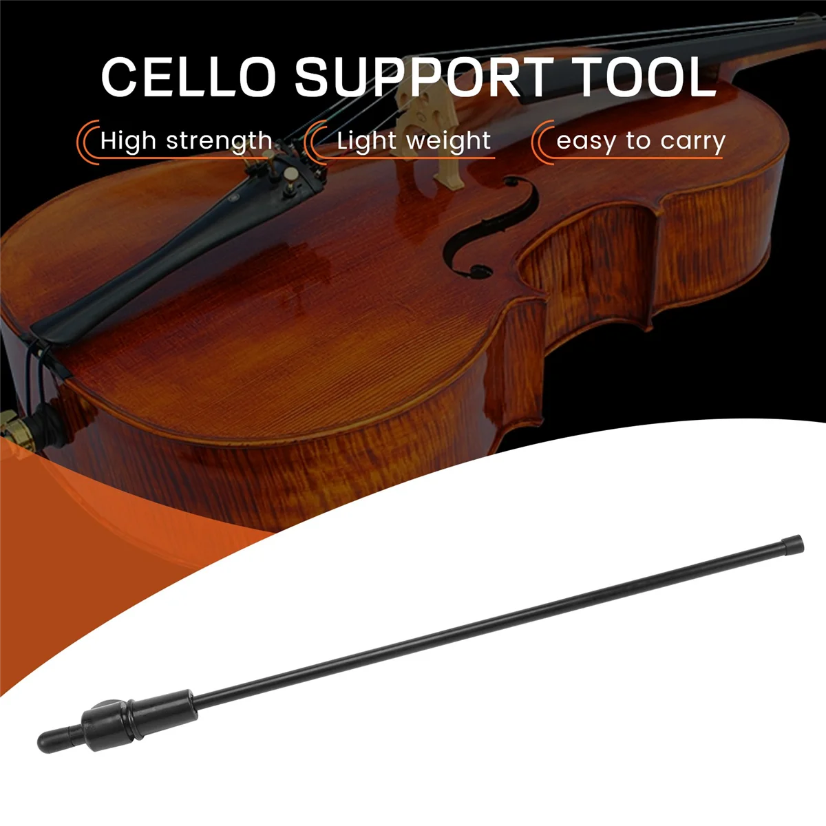 NN89R 1-pkg دبوس تشيلو من ألياف الكربون الأسود القوي 3/4 و4/4 أجزاء التشيلو