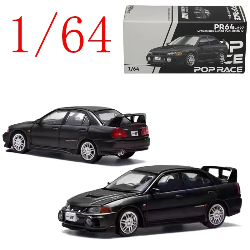 

POPRACE Литая под давлением модель автомобиля Mitsubishi из сплава в масштабе 1/64 Mitsubishi EVO4 Lancer Play с подарком, оригинальная коробка игрушечных машин