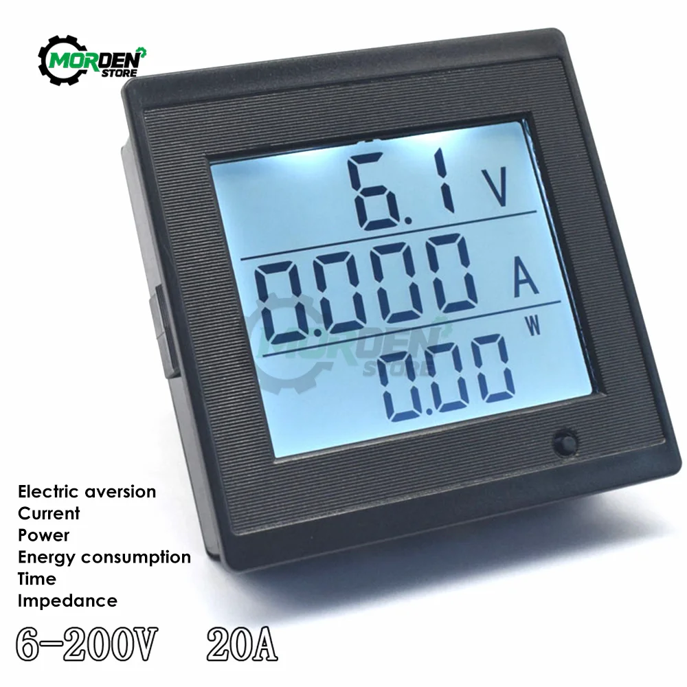 Imagem -06 - Tensão dc e Medidor de Corrente com Display Digital Lcd Consumo de Energia Medidor de Impedância Testador para Ferramenta Eletricista 20a