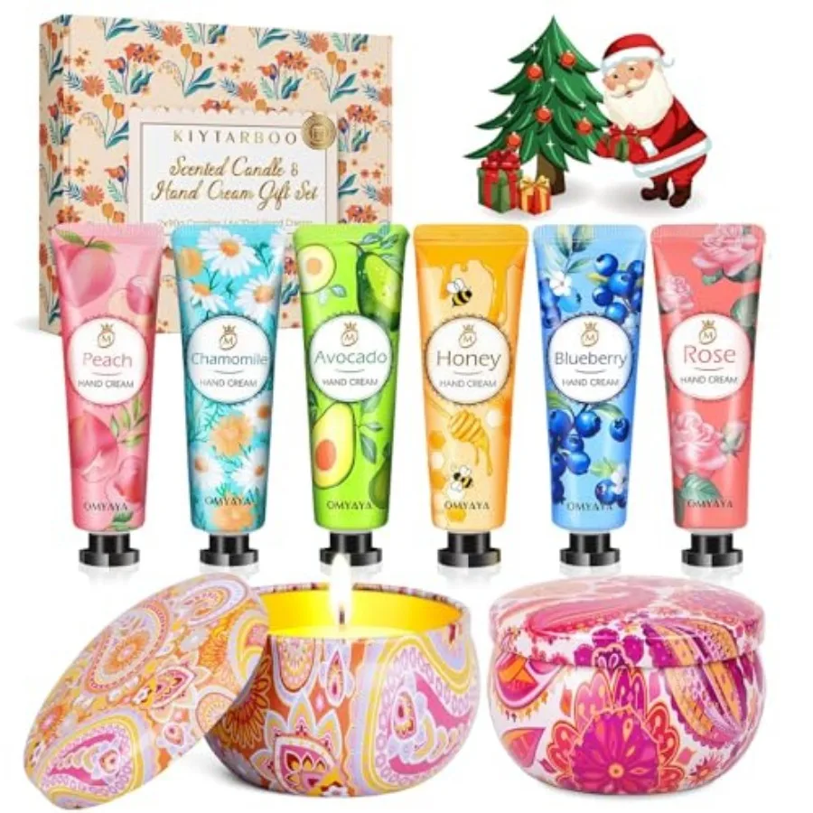 Candle Set, Gifts Set for Women, Teacher Appreciation Gift, Scented Candles and Hand Cream Lotion Set, Mother's Day Gift, Bithd