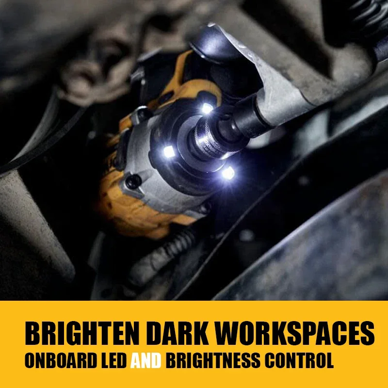 DEWALT DCF922 Kit 1/2in Brushless Cordless Impact Wrench With Detent Pin Anvil 20V Lithium Tools 406NM With Battery Charger