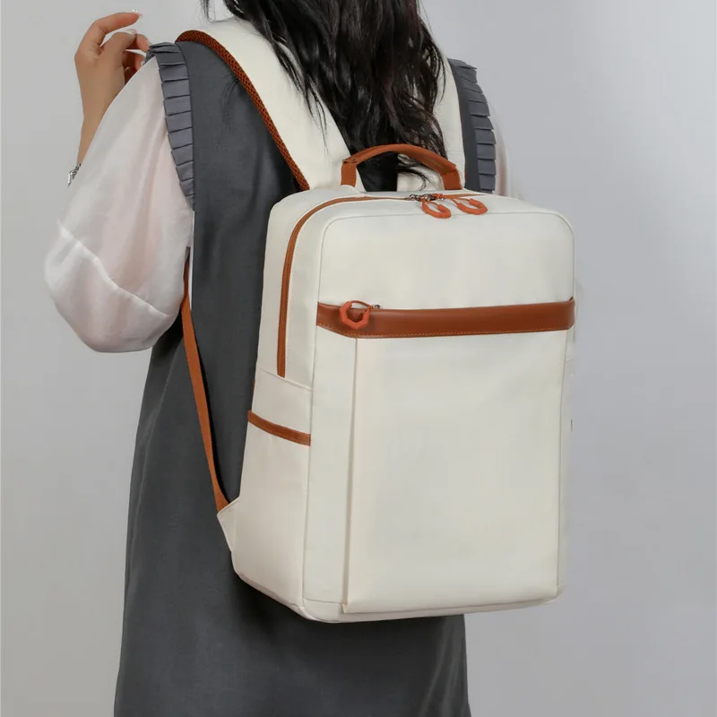 2024 New Women's Large Capacity Trendy And Fashionable Computer Backpack, Oxford Cloth Solid Color Sketch Student Drawing Bag