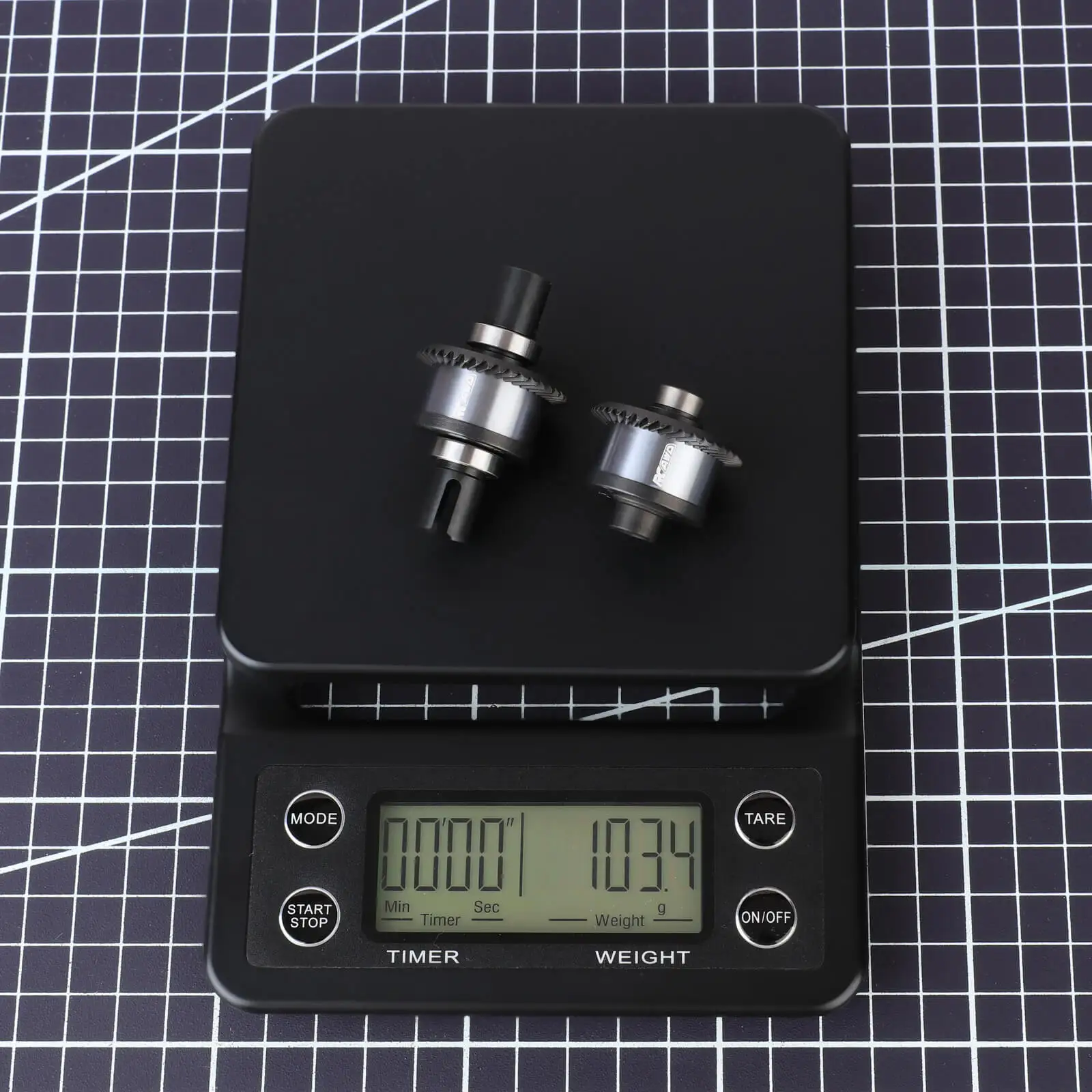 RCAWD Front Rear Metal Differential Assembly with 40T 14T Gears Diff for 1/10 LOSI Baja Rey 4WD Hammer Rey U4 Rock Racer Upgrade