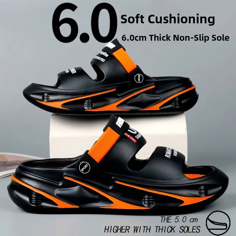 

Мужские летние шлепанцы 2026: Новинка, для улицы, нескользящие, для вождения, двойного назначения, пляжные сандалии, комфортные