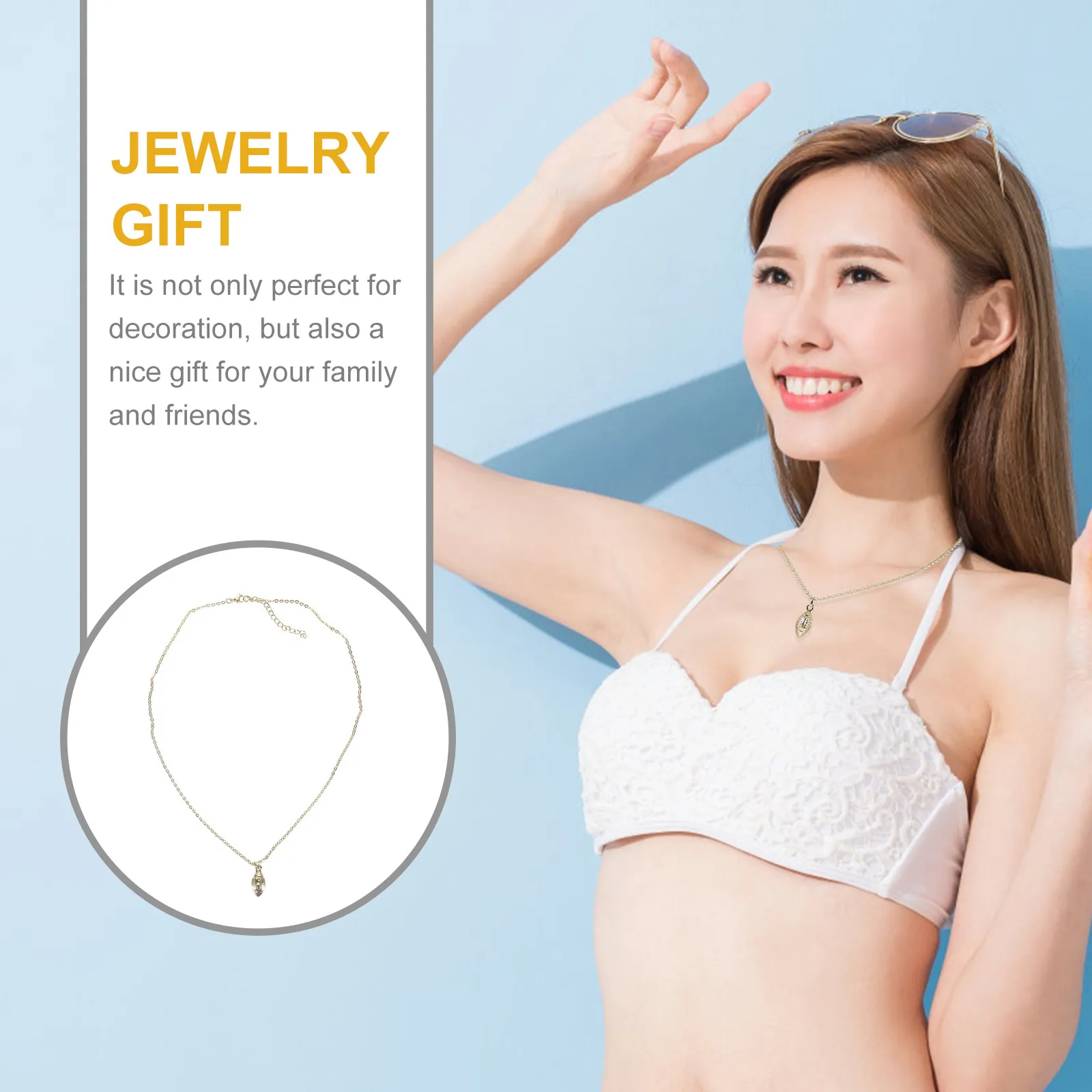 Football Shape Necklace Alloy Gold Plated Creative Punk Style Pendant Jewelry Gift for Her Daily Party Prom Outgoing Elegant