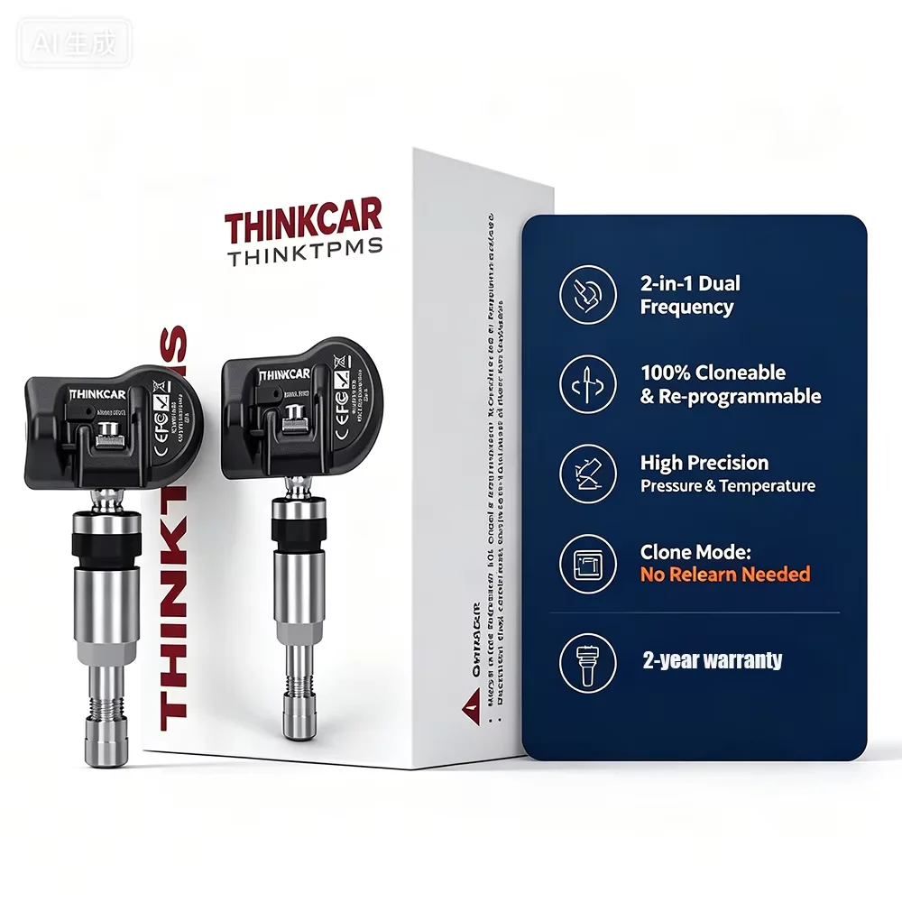 THINKCAR THINKTPMS S3 Programmable TPMS Sensor 315/433MHz Tire Pressure Sensor for 98% Vehicles Work with Thinkcar Mucar Tool